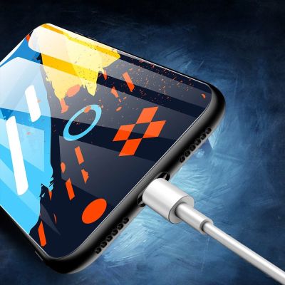 8. Color Glass Case Handyhülle Schutzhülle aus Panzerglas für iPhone 11 Pro Max pattern 1