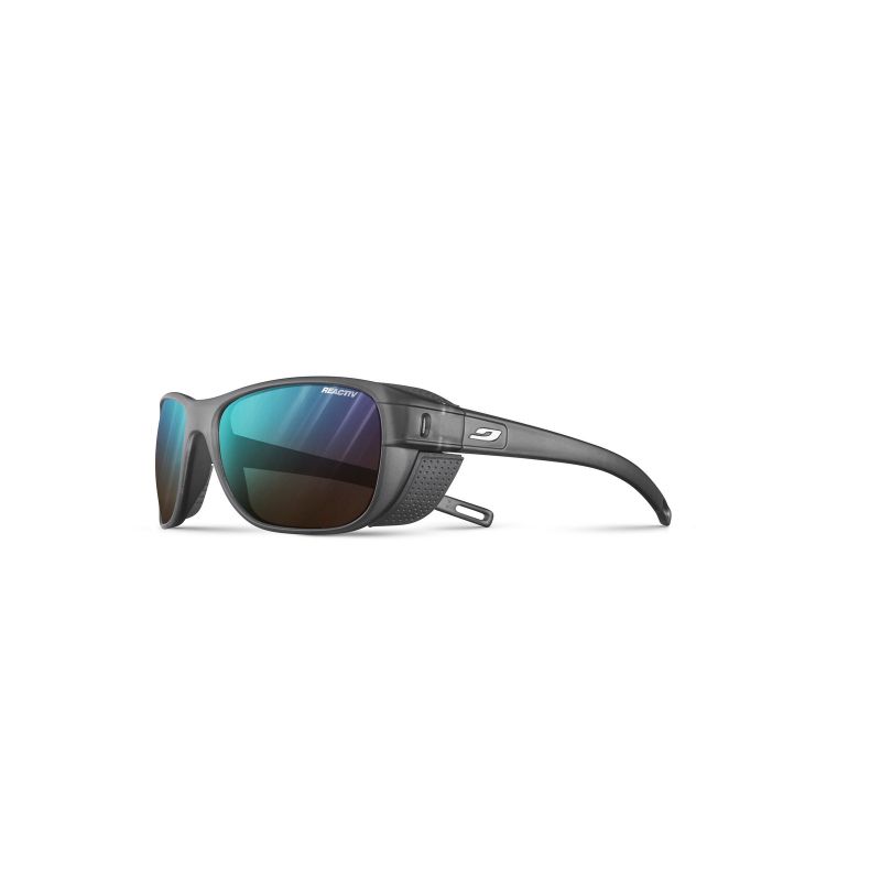 Julbo Camino Brille – Matt Transparent Schwarz/Grau | Reactiv Performance 2-4 Dl Bleu