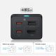 12. Baseus Schnellladegerät GaN5 Pro HUB HDMI 2 x USB-C / USB-A / HDMI 4K 30Hz 1,5m schwarz + USB-C Kabel - USB-C 100W 40Gb/s (USB4) 1m (CCGP110201)