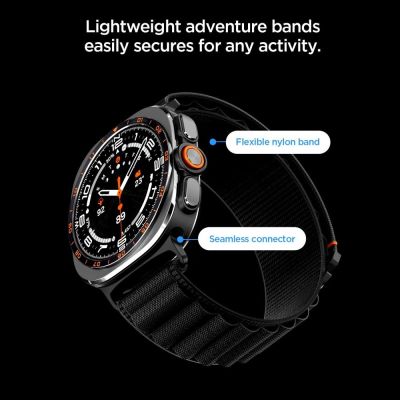 6. Spigen WBF1 Armband für Samsung Galaxy Watch Ultra 47 mm – Schwarz