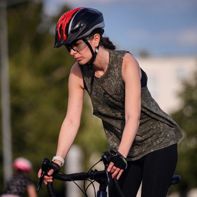 3. Rockbros Polarisierte Fahrradbrille mit UV-Schutz und Korrektureinsatz 14120008006 Graue Gläser - Schwarz