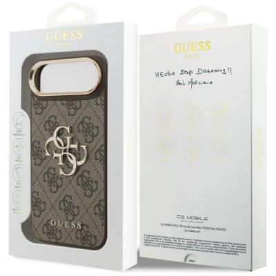 8. Guess 4G Big 4G Classic Logo Hülle für iPhone Air – Braun und Gold