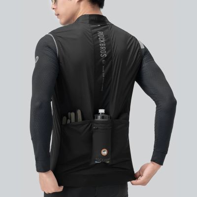 6. Rockbros TLMJ003-01 ROAD TO SKY Herren-Radweste, leicht und atmungsaktiv, Größe M – Schwarz