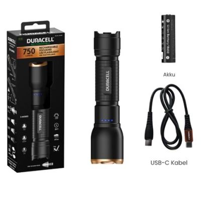 6. Duracell DF750R Taschenlampe im Blister
