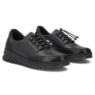 4. Damen-Ledersandalen mit Keilabsatz, schwarz, Filippo DP8102