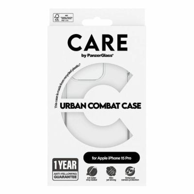 4. CARE by PanzerGlass Urban Combat Case für iPhone 15 Pro – transparent