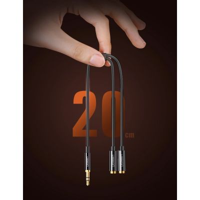 8. Ugreen Kabel 3,5 mm Kopfhörersplitter Miniklinke AUX 25cm schwarz (20816)
