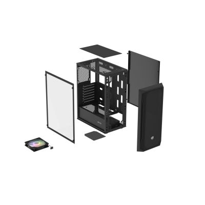41. FURY COMPUTERGEHÄUSE FURY SHOBO RGB MIDI TOWER MIT FENSTER SCHWARZ