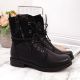 4. Jezzi W JEZ254A Arbeitsstiefel mit Schnürung und Reißverschluss, schwarz