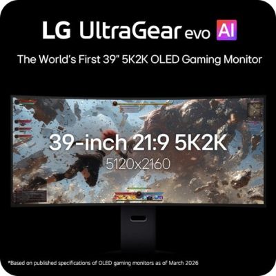 4. LG 39GX950B-B Computermonitor 99,1 cm (39 Zoll) 5120 x 2160 Pixel 5K Ultra HD OLED Schwarz