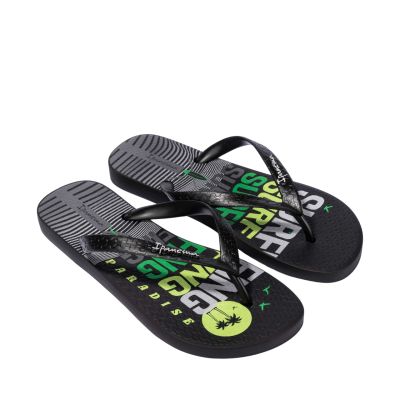 7. Ipanema Graphics Herren Flip-Flops Schwarz und Grün 83532-AP253