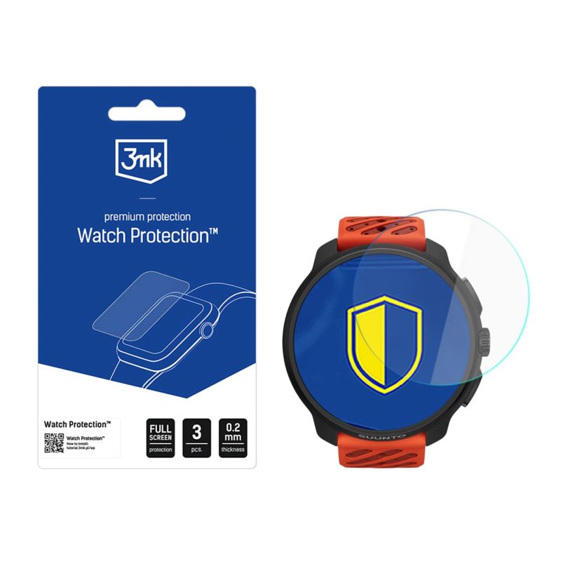 3mk Watch Protection FlexibleGlass Hybridglas für das Display der Suunto Race 2 Smartwatch