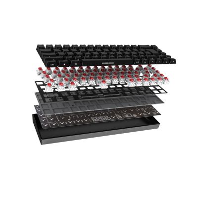 4. Deltaco Gaming GAM-100-DE Tastatur USB + RF Wireless + Bluetooth QWERTZ Deutsch Schwarz