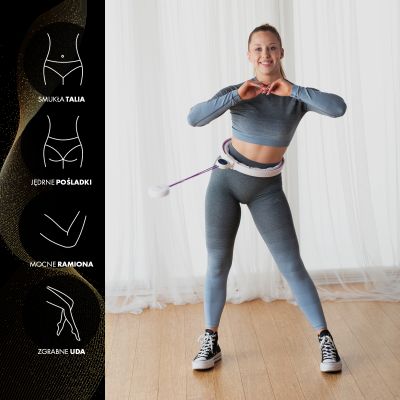 10. HHM17 HULA HOP WEISS/VIOLETT MIT MAGNETEN UND GEWICHT + HMS ZÄHLER