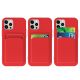 9. Kartenetui Silikon Wallet Case mit Kartenfach Dokumenten für Samsung Galaxy S21 + 5G (S21 Plus 5G) Weiß