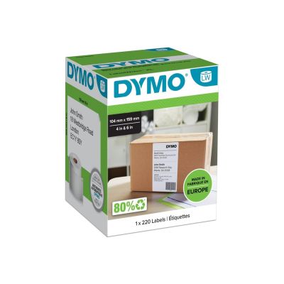 7. Dymo Etiketten, 220 Stück, 104 x 159 mm, für LW4XL