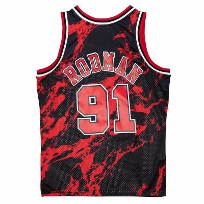 2. Mitchell & Ness Marble NBA Swingman Dennis Rodman Chicago Bulls Trikot