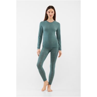 5. Damen-Thermounterwäsche Viking Base Layer Sigrid Set – Green, Größe: M
