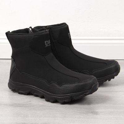 4. Schwarze, wasserdichte Herren-Schneestiefel DK
