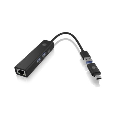 3. ICY BOX IB-HUB1439-LAN Kabelgebundener USB 3.2 Gen 1 (3.1 Gen 1) Typ-A Schwarz
