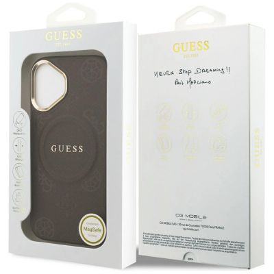 8. Guess Peony Hot Stamp MagSafe Hülle für iPhone 17 - Braun
