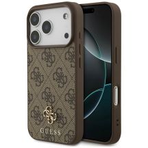 Guess 4G Small Classic Logo MagSafe Hülle für iPhone 17 Pro – braun