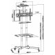 7. Equip Bodenstandhalter Bodenhalter 37-70/50kg 1TFT 2Ablagen Höhe schwarz