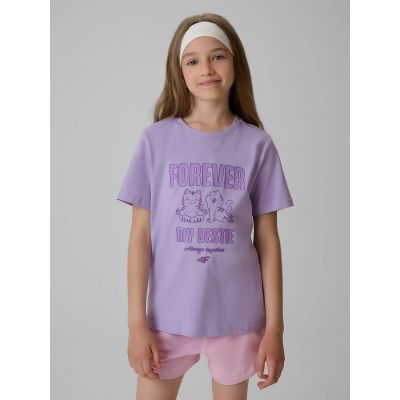 Mädchen-T-Shirt mit Aufdruck, regulär, Größe 4F 4FJRAW26TTSHF4240-52S