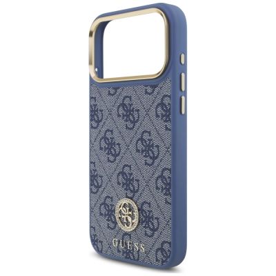 6. Guess 4G Strass Logo MagSafe Schutzhülle für iPhone 18 Pro Max / 17 Pro Max – blau