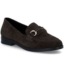 Braune Damen-Loafer aus Wildleder, Modell Rieker 46262-25