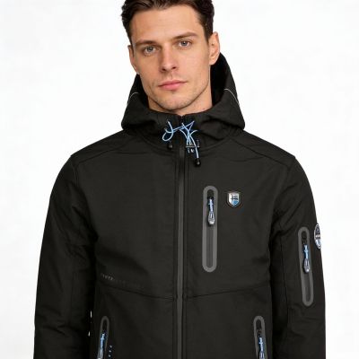 5. Geographical Norway Taxillus DB 056 M WY9224H/GN-Schwarze Softshelljacke