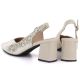 4. Beige Lederpumps mit Riemen, Campbell 35306