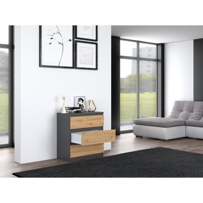 3. Kommode M3 70x40xH77 anthrazit/artisan