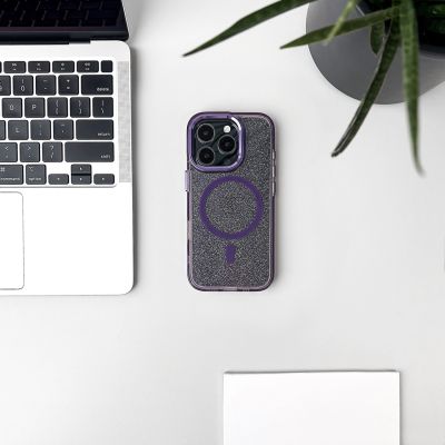 5. Glitter Case MagSafe für iPhone 16 Plus – Lila mit Glitzer