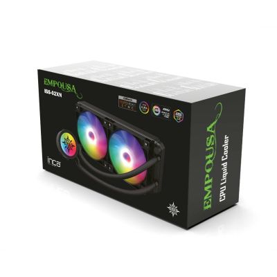 8. INCA ISS-02XN CPU-Flüssigkeitskühler mit 2 x 120-mm-PWM-Lüftern