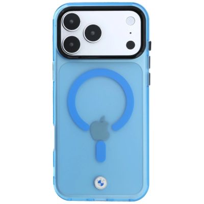 3. BMW -Logo-Schutzhülle mit mattiertem IML- und Metalllogo (MagSafe) für iPhone 18 Pro / 17 Pro – Blau