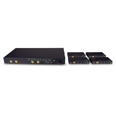5. Lindy 38345 AV Extender AV-Sender und -Empfänger Schwarz