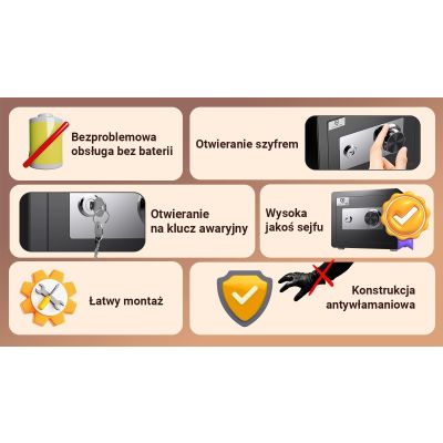 6. Extralink Lock Star M-30 Mechanischer Kombinationstresor