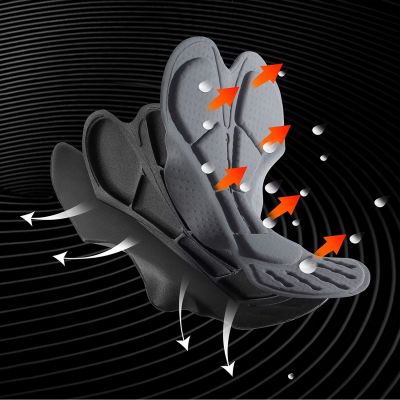 9. Rockbros YDDK009 Herren-Radhose mit Trägern und Sitzpolster, Größe XL – Dunkelblau