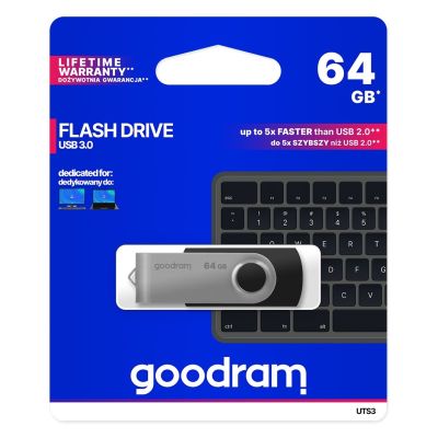 5. GoodRam Twister UTS3-0640K0R11 USB-Stick (64 GB; USB 3.0; schwarz)