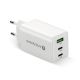 EVERACTIVE GAN Wandladegerät 1 x USB, 2 x USB-C Schnellladefunktion 4+ 65W Weiß SC-655Q