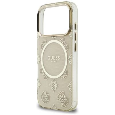 6. Guess IML Peony Dot MagSafe Hülle für iPhone 17 Pro – Beige
