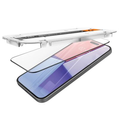 11. Spigen Glas.tR EZ Fit FC gehärtetes Glas für iPhone 15 Plus – Schwarz