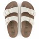 8. Birkenstock Arizona Vegan Damen Textil Narrow Eggshell Flip-Flops für schmale Füße (1022679)