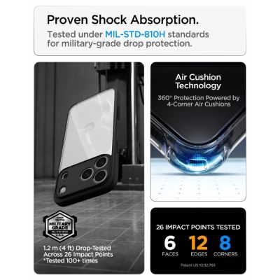 9. Spigen Ultra Hybrid Hülle für iPhone 18 Pro / 17 Pro – Mattschwarz