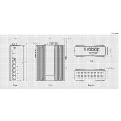 2. LevelOne Industrieller GB-Switch 6-Port/IP30+DIN 1 Gbit/s