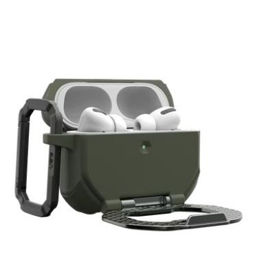 2. UAG Monarch – Schutzhülle für AirPods Pro 3 (oliv/silber)