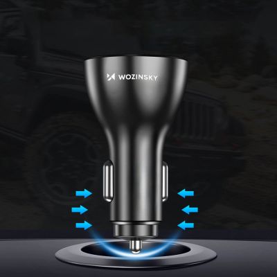 4. Wozinsky WCCAW 50W 4x USB-A QC Autoladegerät - Weiß