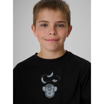 3. Locker geschnittenes Jungen-T-Shirt mit Aufdruck 4FJRSS26TTSHM4276-20S