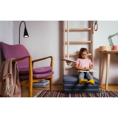 16. Faltbare Gymnastikmatratze, grau, 180 cm Bank